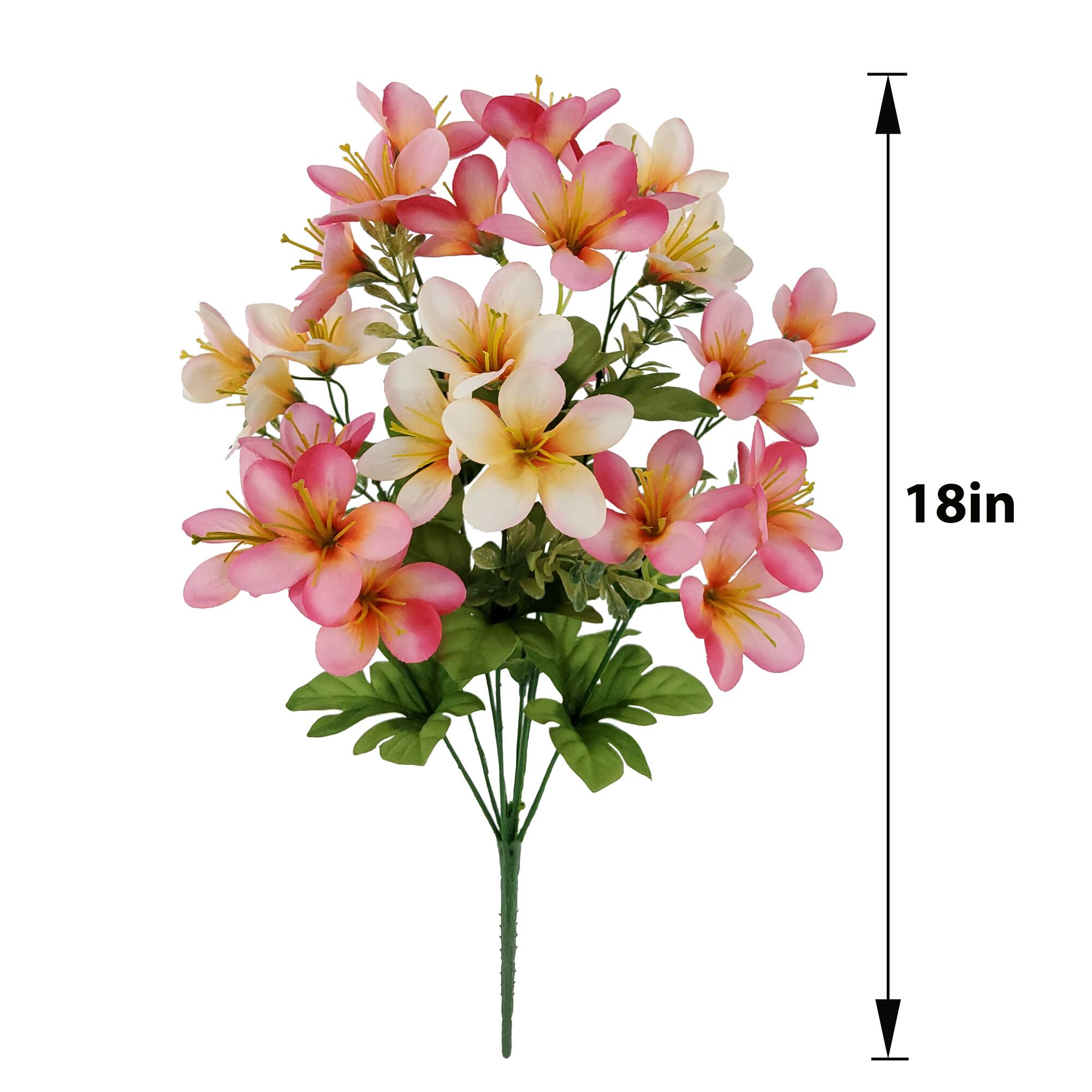 18" Pink & White Plumeria Bush by Ashland®